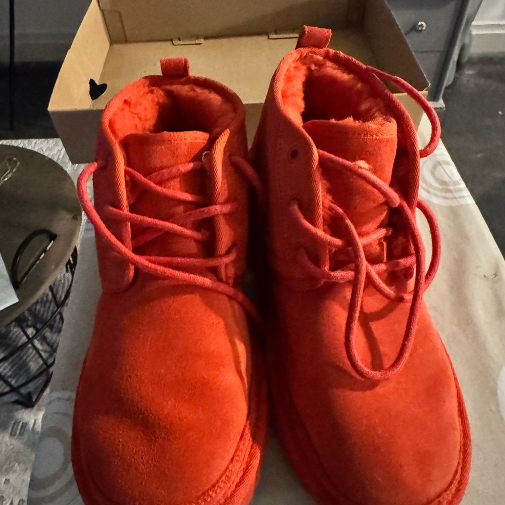 UGG Women's Lace Up Boots - Vibrant Orange